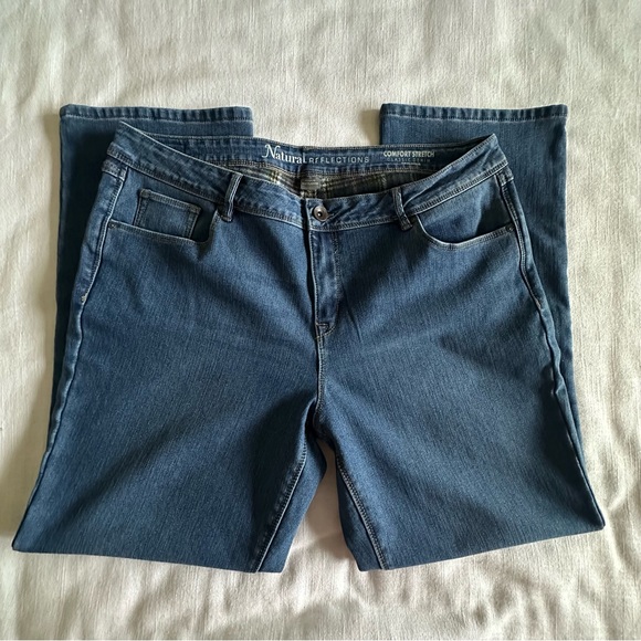 Natural Reflections Jeans Womens 16 Fleece Lined Straight Stretch Bass Pro Shops - Picture 1 of 13